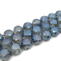 Chinese Crystal Beads | 12mm Flattened Round Glass Beads