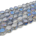 Chinese Crystal Beads | 12mm Flattened Round Glass Beads