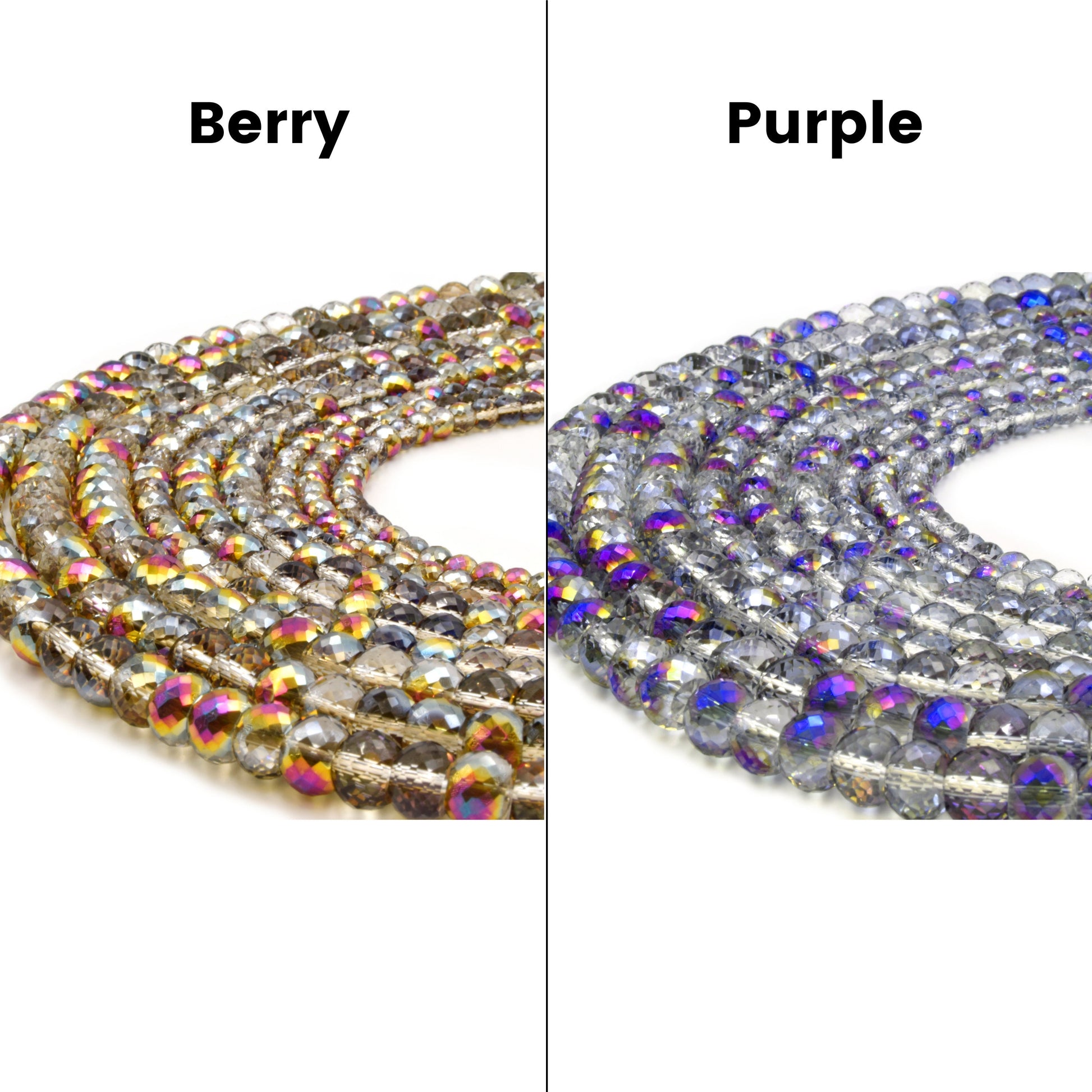 Crystal Beads | AAA Mystic Micro Faceted Transparent Rondelle Crystal Beads