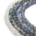 Chinese Crystal Beads | 8mm Matte Stripe Glossy Faceted Glass Beads