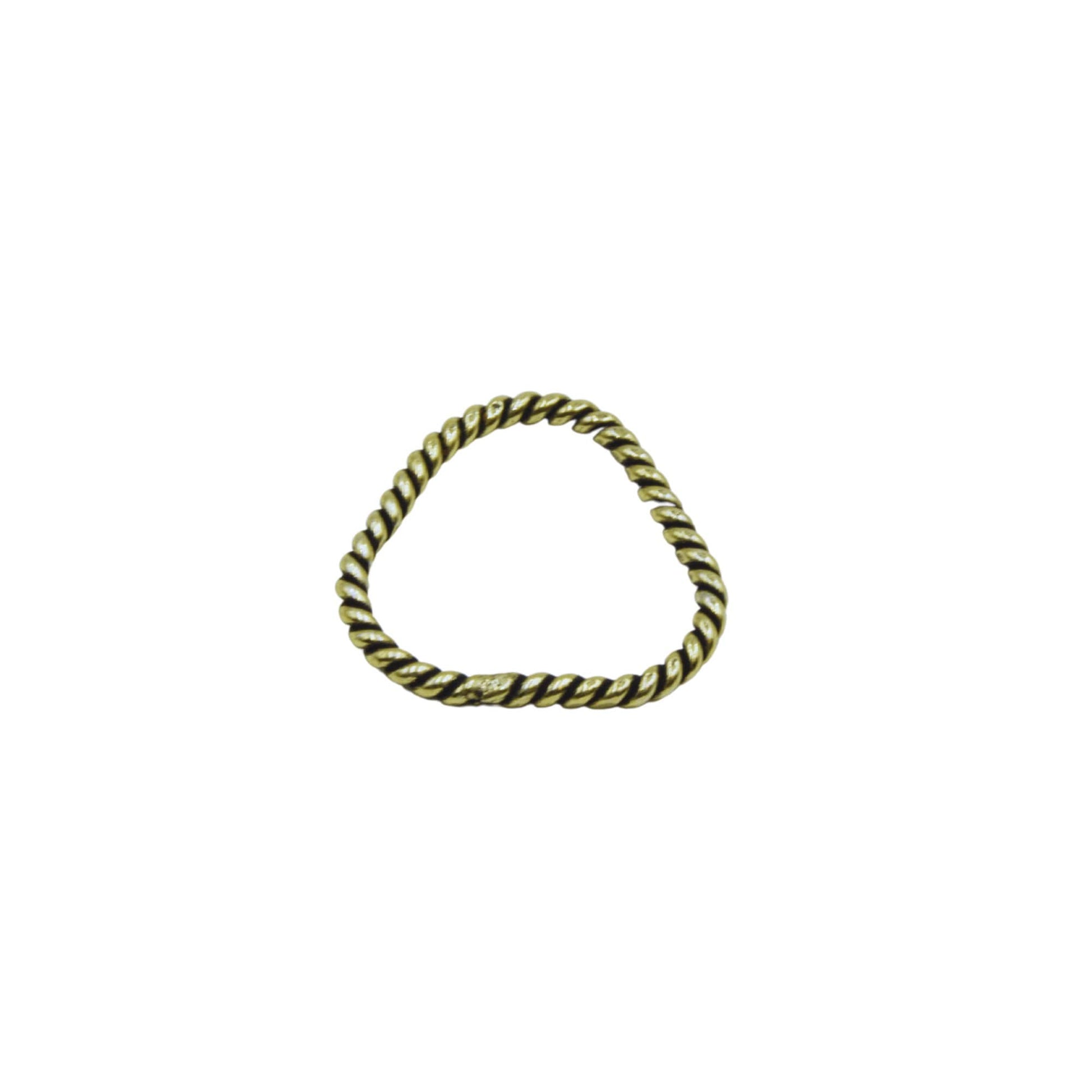 22mm x 23mm Oxidized Gold Finish Open Twisted Wire Abstract Trefoil Shaped Plated Copper Components - Sold in Packs of 10- (471-OG)