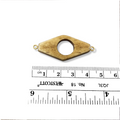 Long Horizontal Open Diamond/Eye Shaped Natural/Brown Bone Connector Component - Measuring 17mm x 38mm Approx. - Sold Individually(BL 11 )