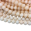 10mm Matte Round Light Orange/Peach Jade Beads - 16" Strand (Approximately 38 Beads) - Natural Semi-Precious Gemstone - Sold by the Strand