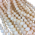 10mm Matte Round Light Orange/Peach Jade Beads - 16" Strand (Approximately 38 Beads) - Natural Semi-Precious Gemstone - Sold by the Strand