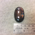 Purple Labradorite Oblong Oval Shaped Flat Back Cabochon - Measuring 29mm x 47mm, 7mm Dome Height - Natural High Quality Gemstone