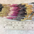 4mm Faceted Rondelle Mixed Sapphire Beads