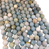 10mm Natural Mixed Amazonite Faceted Round/Ball Shaped Beads with 2mm Holes - 7.75" Strand (Approx. 20 Beads) - LARGE HOLE BEADS