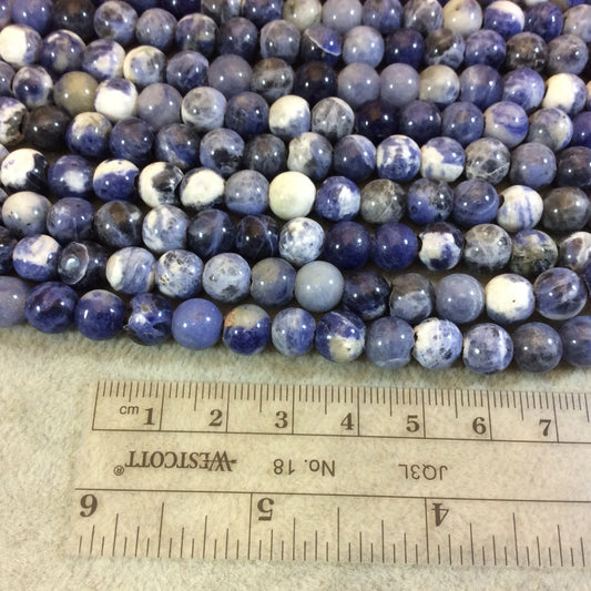 8mm Large Hole Sodalite Beads | 2.5mm hole size