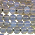 10mm Milky Translucent Opalite Smooth Finish Round/Ball Shaped Beads with 2.5mm Holes - 7.75" Strand (Approx. 20 Beads) - LARGE HOLE BEADS