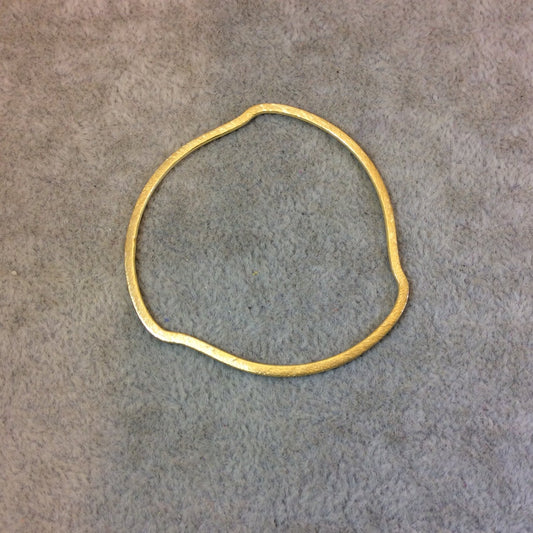 X-Large Gold Plated Copper Open Freeform Wavy Circle Shaped Components - Measuring 50mm x 50mm - Sold in Packs of 10 Components (318-GD)