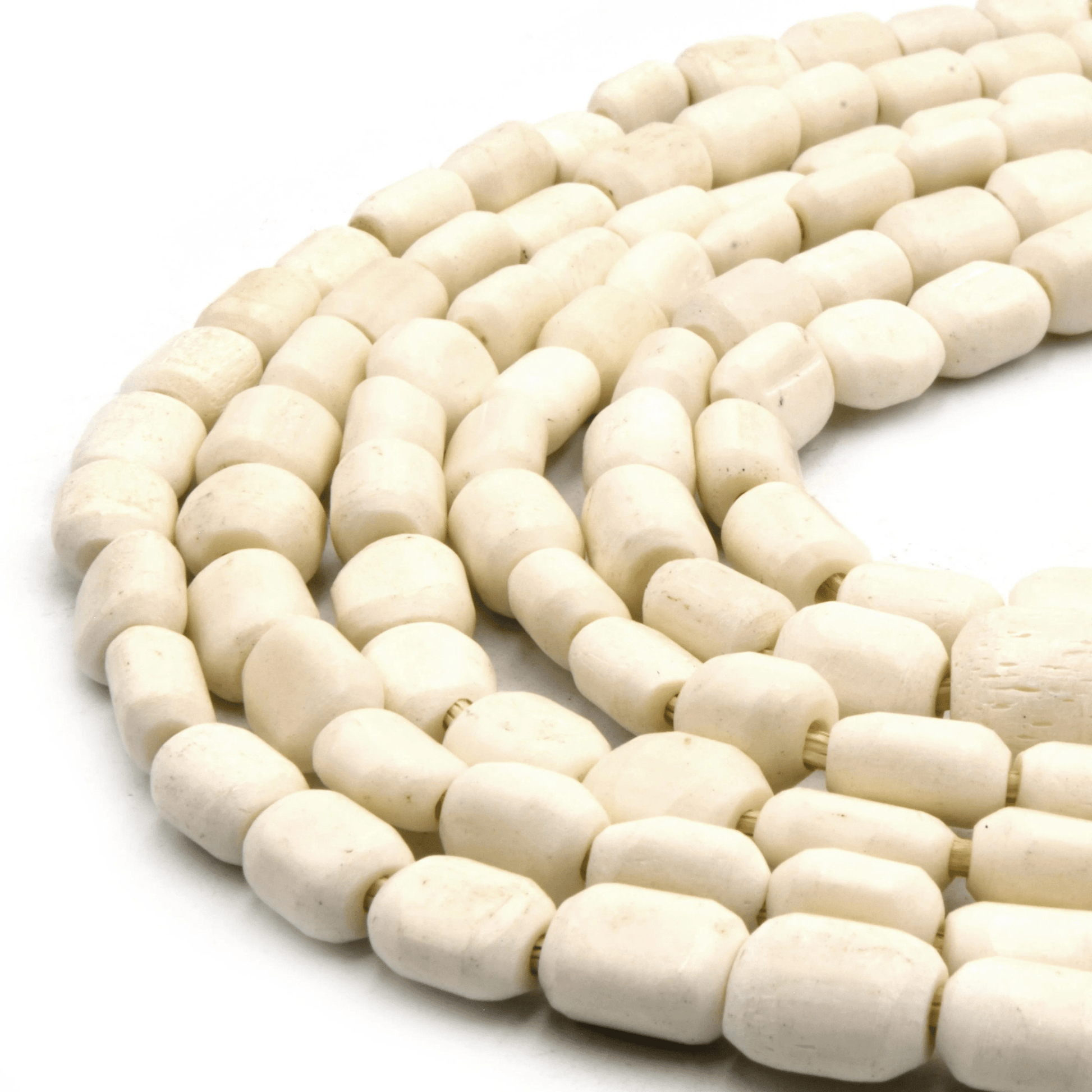 white african bone tube beads